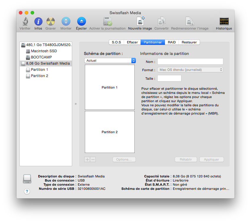partitionner un disque dur externe sur mac